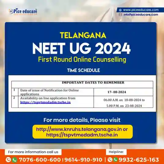 Admissions Open for MBBS/BDS Under Management Quota in Telangana for 2024-25